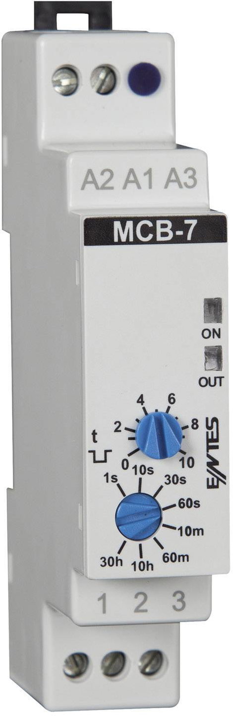 Időrelé 24 V/AC/DC/ 230 V/AC 1 váltó 8 A, ENTES MCB-7