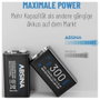 9 V-os akku Absina Absina 300 NiMH 8.4 V 270 mAh 1 db 3. bélyegkép