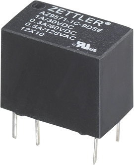 Szubminiatűr nyák relé 12 V/DC 1 váltó, 1 A, 60 V/DC/125 V/AC 30 V/DC/1 A, 60 V/DC/0,3 A, 125 V/AC/0