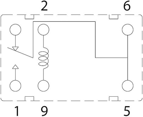 Szubminiatűr nyák relé 12 V/DC 1 váltó, 1 A, 60 V/DC/125 V/AC 30 V/DC/1 A, 60 V/DC/0,3 A, 125 V/AC/0 5. kép
