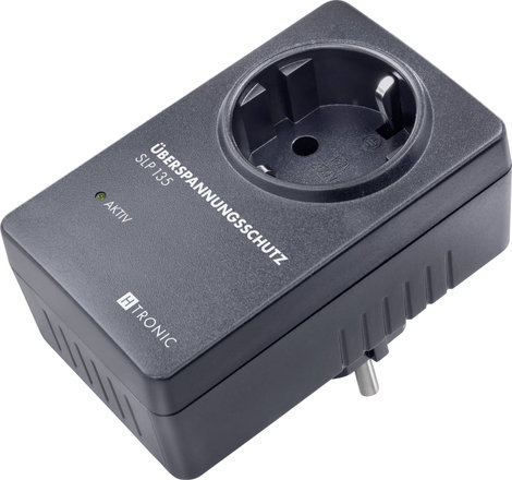 H-Tronic 1114790 Túlfeszültség ellen védő köztes dugalj Fekete