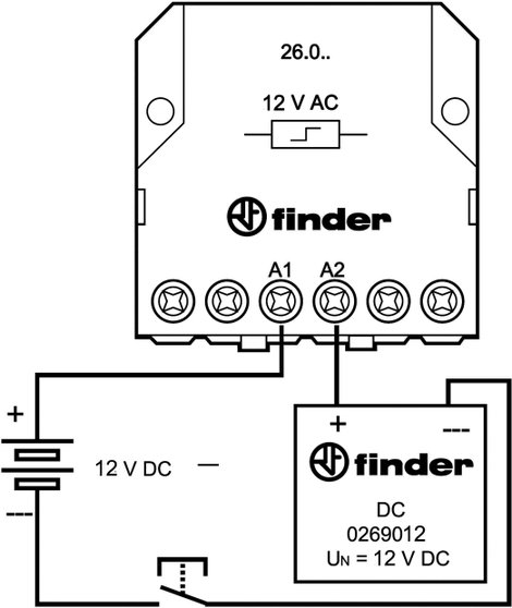 DC adapter a 26-os sorozathoz, Finder 026.9.012 3. kép