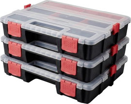TOOLCRAFT Rendszerező doboz (H x Sz x Ma) 285 x 225 x 60 mm Rekeszek: 21 Változtatható alsó osztás T