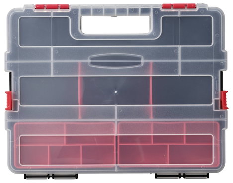 TOOLCRAFT Rendszerező doboz (H x Sz x Ma) 285 x 225 x 60 mm Rekeszek: 21 Változtatható alsó osztás T 3. kép