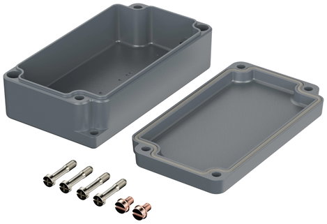 ROSE Systemtechnik 1061200 Ipari ház 115 x 64 x 34.5 x 90.6 Alumínium Ezüstszürke (RAL 7001) 1 db 2. kép