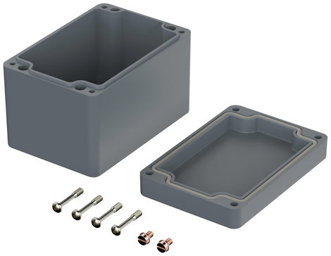 ROSE Systemtechnik 2081108 Ipari ház 110 x 75 x 75.5 x 79 Üvegszál erősítésű poliészter Mókusszürke  2. kép