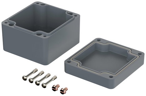 ROSE Systemtechnik 2080806 Ipari ház 80 x 75 x 55 x 49 Üvegszál erősítésű poliészter Mókusszürke (se 2. kép