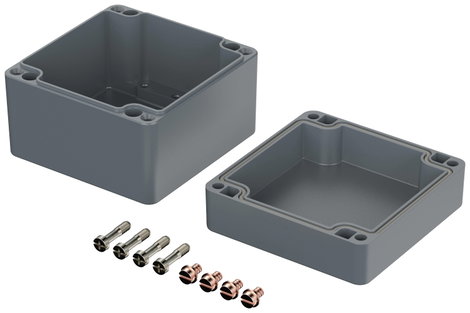 ROSE Systemtechnik 1121209 Ipari ház 122 x 120 x 90 x 88 Alumínium Ezüstszürke (RAL 7001) 1 db 2. kép