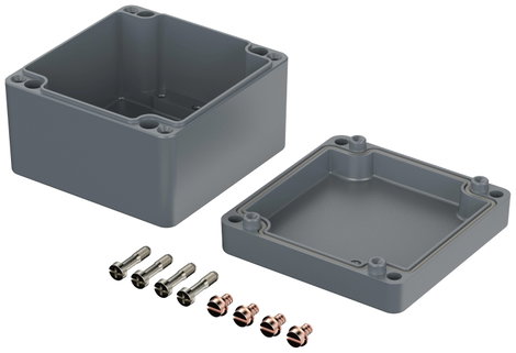 ROSE Systemtechnik 1121208 Ipari ház 122 x 120 x 81 x 88 Alumínium Ezüstszürke (RAL 7001) 1 db 2. kép