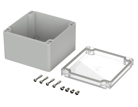ROSE Systemtechnik 33121209 Ipari ház 122 x 120 x 85 x 96.2 Polikarbonát Élénk szürke (RAL 7035) 1 d 2. kép