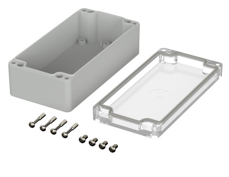 ROSE Systemtechnik 33081606 Ipari ház 160 x 80 x 55 x 134.7 Polikarbonát Élénk szürke (RAL 7035) 1 d 2. kép