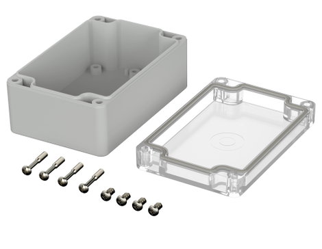 ROSE Systemtechnik 33081206 Ipari ház 120 x 80 x 55 x 94.5 Polikarbonát Élénk szürke (RAL 7035) 1 db 2. kép