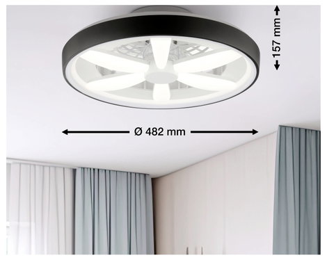 Brilliant G80935/06 Gaiano Dekorációs világítás LED EEK: E (A - G) 48 W Fekete 7. kép