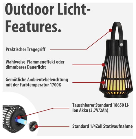 Brennenstuhl 1173740011 FL 100 A LED Kemping lámpás 30 lm Akkuról üzemeltetett Fekete 4. kép