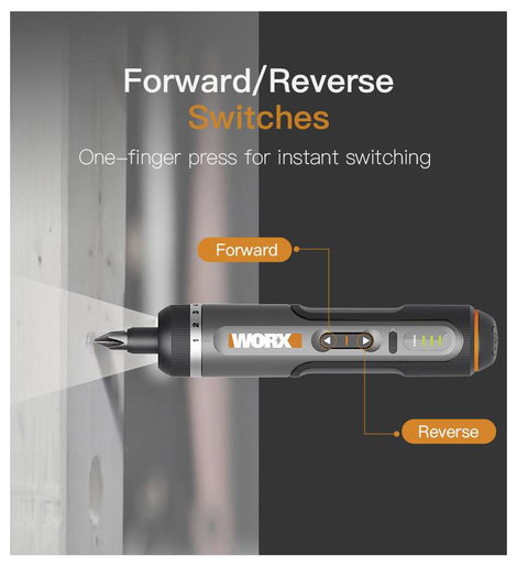Worx WX242 Akkus csavarozó 4 V 2.0 Ah Lítiumion Hordtáskával 20. kép