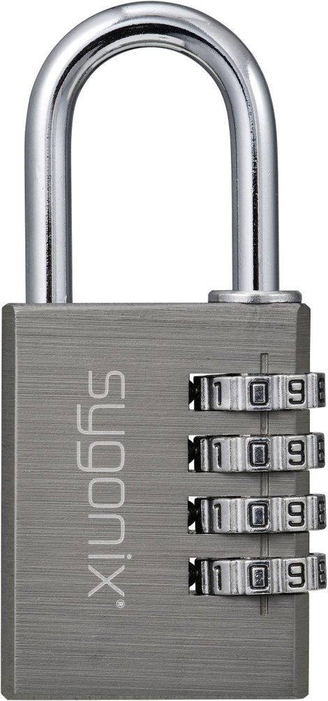 Sygonix SY-6932350 Függő lakat 40 mm 4-Digit Titánium szürke Számkódos zár