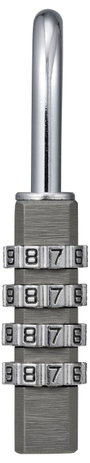 Sygonix SY-6932350 Függő lakat 40 mm 4-Digit Titánium szürke Számkódos zár 3. bélyegkép