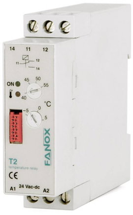 Hőmérséklet felügyelő relé, Fanox T2-24 VAC/DC