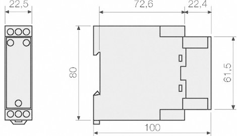 Hőmérséklet felügyelő relé, Fanox T2-24 VAC/DC 2. kép