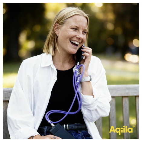 Aqiila USB töltőkábel USB 3.0 USB-C® 1.5 m Lila Mobiltelefon lánc AQLYCBPBICC4PL077 4. kép