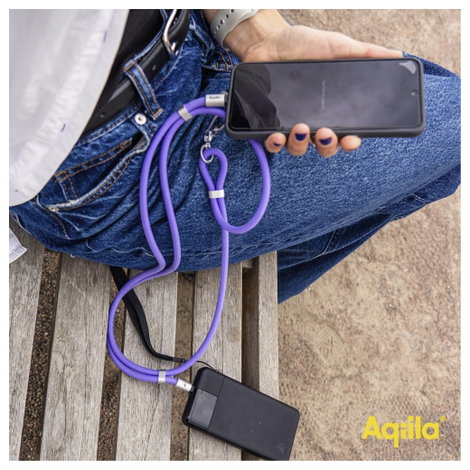 Aqiila USB C kábel USB 2.0 Apple Lightning dugó, USB-C® 1.5 m Lila Mobiltelefon lánc AQLYCBPBICL4PL1 5. kép