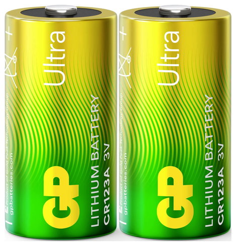 GP GP Ultra Primary Lithium Batterie CR123A 2 Stück CR-123A Fotóelem Li-MnO2 1500 mAh 3 V 2 db 2. kép
