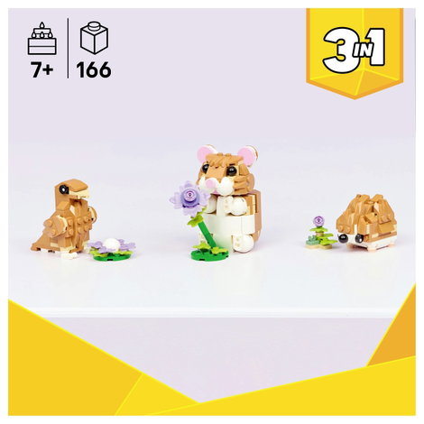 LEGO® CREATOR 31376 3 az 1-ben szett Aranyos Hörcsög Virággal (31376) 6. kép