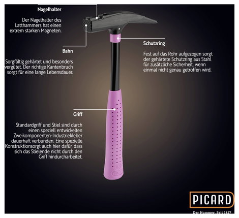 Picard 0062610 Ácskalapács 760 g 320 mm DIN 7239 1 db 8. kép