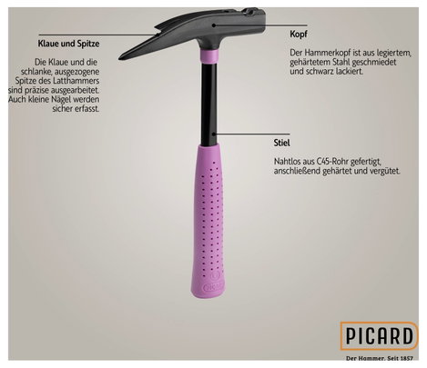 Picard 0062600 Ácskalapács 760 g 320 mm DIN 7239 1 db 9. kép