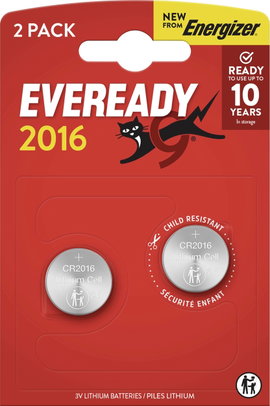 Eveready Gombelem CR 2016 3 V 2 db E304439100