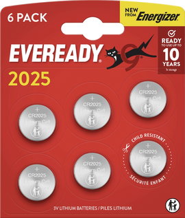 Eveready Gombelem CR 2025 3 V 6 db E304439400