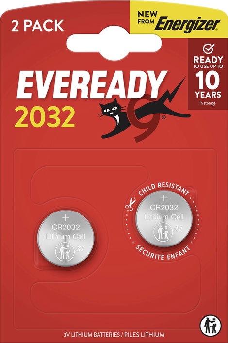Eveready Gombelem CR 2032 3 V 2 db E304439500