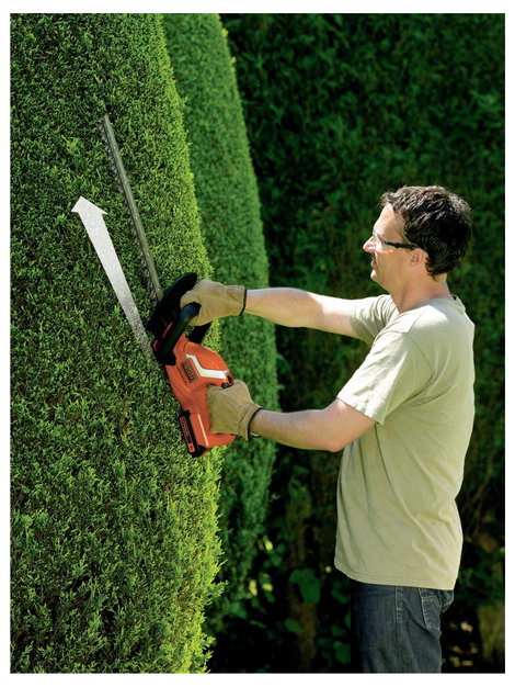 Black & Decker Akku Akkus sövényolló Akkuval, Töltővel 18 V Lítiumion 450 mm 4. kép