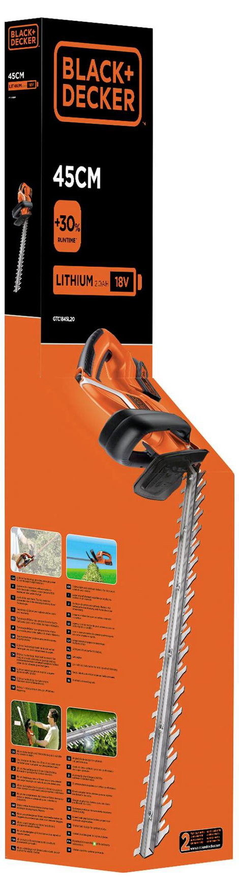 Black & Decker Akku Akkus sövényolló Akkuval, Töltővel 18 V Lítiumion 450 mm 5. kép