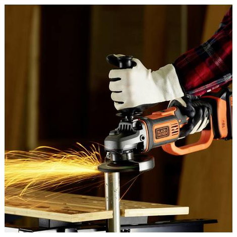 Black & Decker BCG720N-XJ Akkus sarokcsiszoló 125 mm akku nélkül, töltő nélkül, Tartozékokkal 18 V 5. kép