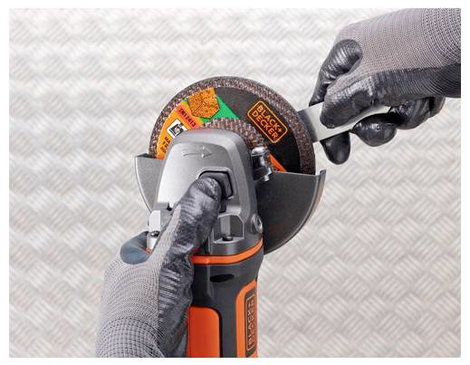 Black & Decker BCG720N-XJ Akkus sarokcsiszoló 125 mm akku nélkül, töltő nélkül, Tartozékokkal 18 V 9. kép