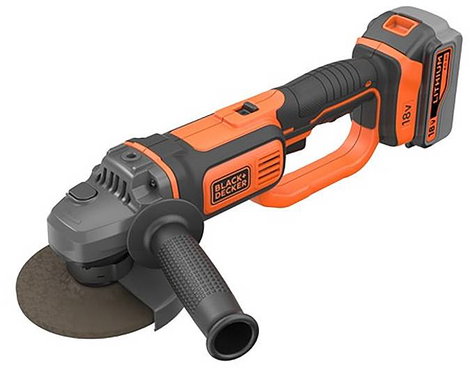 Black & Decker neu BCG720M1-QW Akkus sarokcsiszoló 125 mm akkuval, Töltővel, Tartozékokkal 18 V 4.0 2. kép