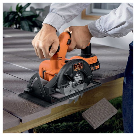 Black & Decker Akkus kézi körfűrész Vágási mélység max. (90°) 43 mm akku nélkül, töltő nélkül 18 V 2. kép