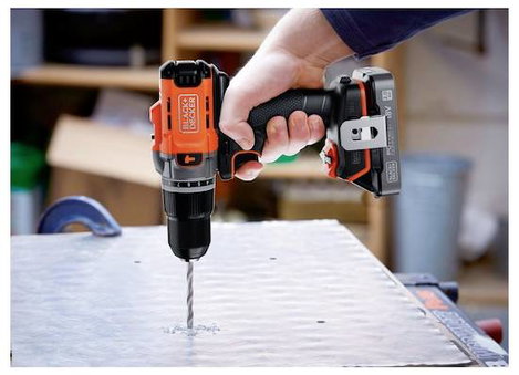 Black & Decker 2 sebességfokozat-Akkus ütvefúró-csavarozó kefe nélkül, Hordtáskával, akku nélkül, tö 3. kép