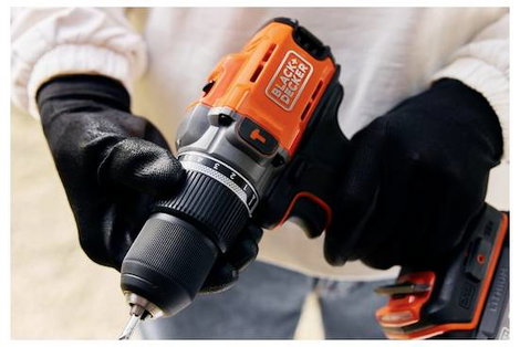 Black & Decker 2 sebességfokozat-Akkus ütvefúró-csavarozó kefe nélkül, Hordtáskával, akku nélkül, tö 7. kép