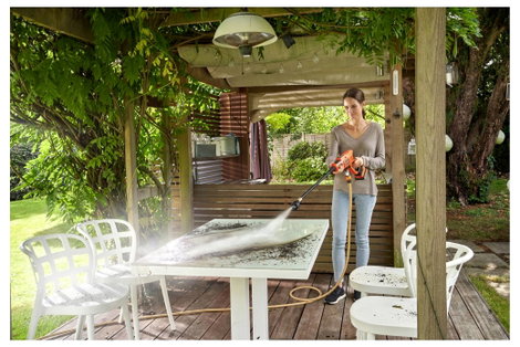 Black & Decker Akkus magasnyomású tisztító 24 bar Hideg víz 6. kép