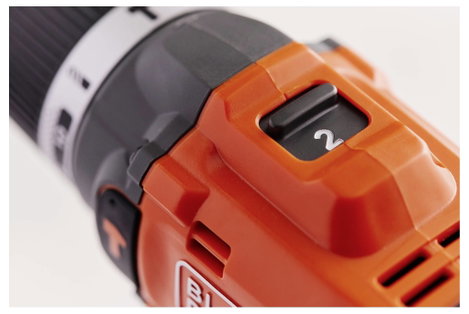Black & Decker 2 sebességfokozat-Akkus ütvefúró-csavarozó kefe nélkül, akku nélkül, töltő nélkül, Ta 12. kép