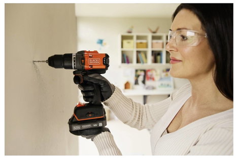 Black & Decker 2 sebességfokozat-Akkus ütvefúró-csavarozó kefe nélkül, akku nélkül, töltő nélkül, Ta 16. kép
