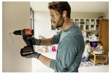 Black & Decker 2 sebességfokozat-Akkus ütvefúró-csavarozó kefe nélkül, akku nélkül, töltő nélkül, Ta 22. kép
