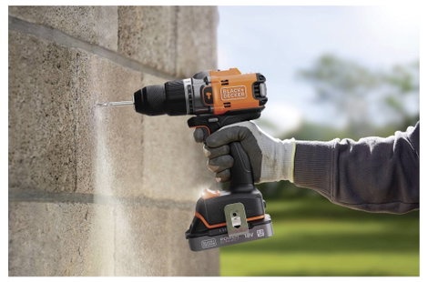 Black & Decker 2 sebességfokozat-Akkus ütvefúró-csavarozó kefe nélkül, akku nélkül, töltő nélkül, Ta 23. kép