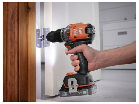 Black & Decker 2 sebességfokozat-Akkus ütvefúró-csavarozó kefe nélkül, akku nélkül, töltő nélkül, Ta 24. kép