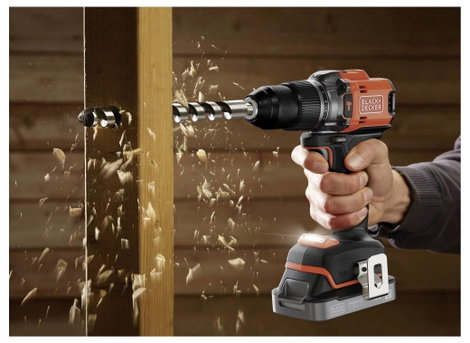 Black & Decker 2 sebességfokozat-Akkus ütvefúró-csavarozó kefe nélkül, akku nélkül, töltő nélkül, Ta 25. kép