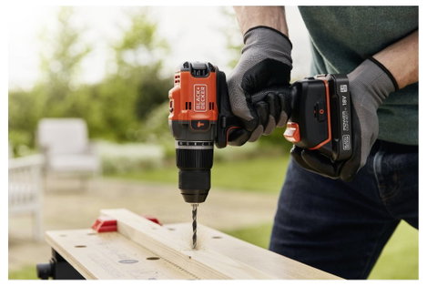 Black & Decker 2 sebességfokozat-Akkus ütvefúró-csavarozó kefe nélkül, akku nélkül, töltő nélkül, Ta 26. kép