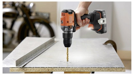 Black & Decker 2 sebességfokozat-Akkus ütvefúró-csavarozó kefe nélkül, akku nélkül, töltő nélkül, Ta 27. kép