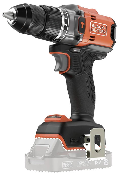 Black & Decker 2 sebességfokozat-Akkus ütvefúró-csavarozó kefe nélkül, akku nélkül, töltő nélkül, Ta 7. kép